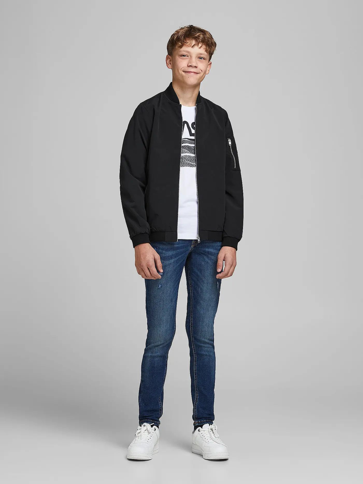JACK & JONES | Jungen Bomberjacke  " JJERUSH " | schwarz